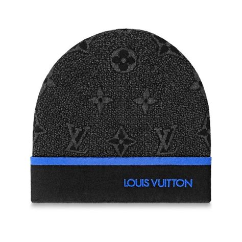 louis vuitton blue beanie|blue lv monogram beanie.